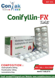 Acebrophylline 200mg+Fexofenadine 120mg+Levocetrizine 5mg Tab