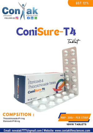 Etoricoxib 60 mg + Thiocolchicoside 4 mg Tablet