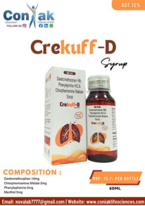 Dextromethorphan 10mg+Chlorpheniramine Melate 2mg+Phenylepherine 5mg+Menthol 5mg syp