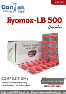 Amoxycillin Trihydrate 500mg+Lacto Bacillus