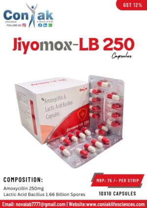 Amoxycillin and Lactic Acid Bacillus 250 mg Tablets