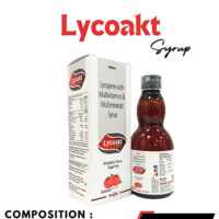 Lycopene 6% 1000mcg+Vit A 2500I.U., Vit E 10I.U. Ascorbic acid 50mg,selenium 35mcg,Zinc 3mg,Mangnese 2mg, Iodine 100mcg, Copper 500mcg,Thiamine HCL 1.8mgsyp