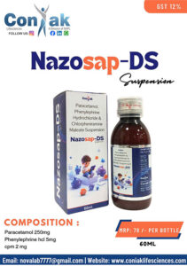 Paracetamol 250mg+Phenylephrine hcl 5mg+cpm 2 mg (Monocartoon)