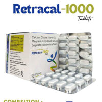 Calcium Citrate 1000mg+Magnesium hbr 100mg+Zinc Sulphate 4mg &Vitamin D3 200 I.U