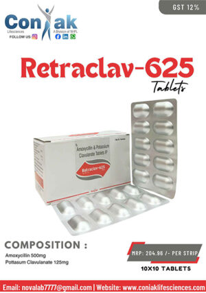 Amoxycillin 500mg+Pottasum Clavulanate 125mg