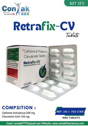 Cefixime 200+ Potassium Clavulanate Acid 125mg Tablets