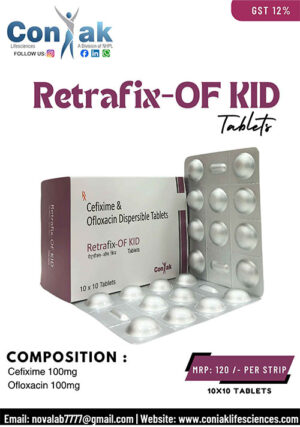 Cefixime 100mg+Ofloxacin 100mg