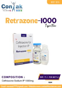 Ceftriaxone 1000mg Injection