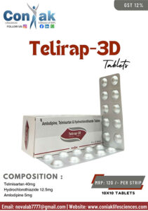Telmisartan 40mg +Hydrochlorothiazide 12.5mg+Amlodipine 5mg Tablets