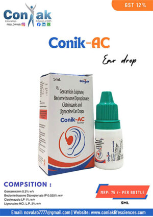 Gentamicin+Clotrimazole + Lignocaine HCl &+ Beclomethasone dipropionate ear drop