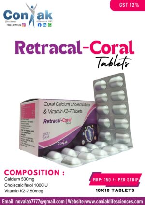 Coral Calcium, Cholecalciferol & Vitamin K2-7 Tablets