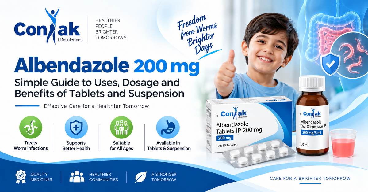 Albendazole 200 mg Tablets and Suspension – Uses, Dosage and Benefits