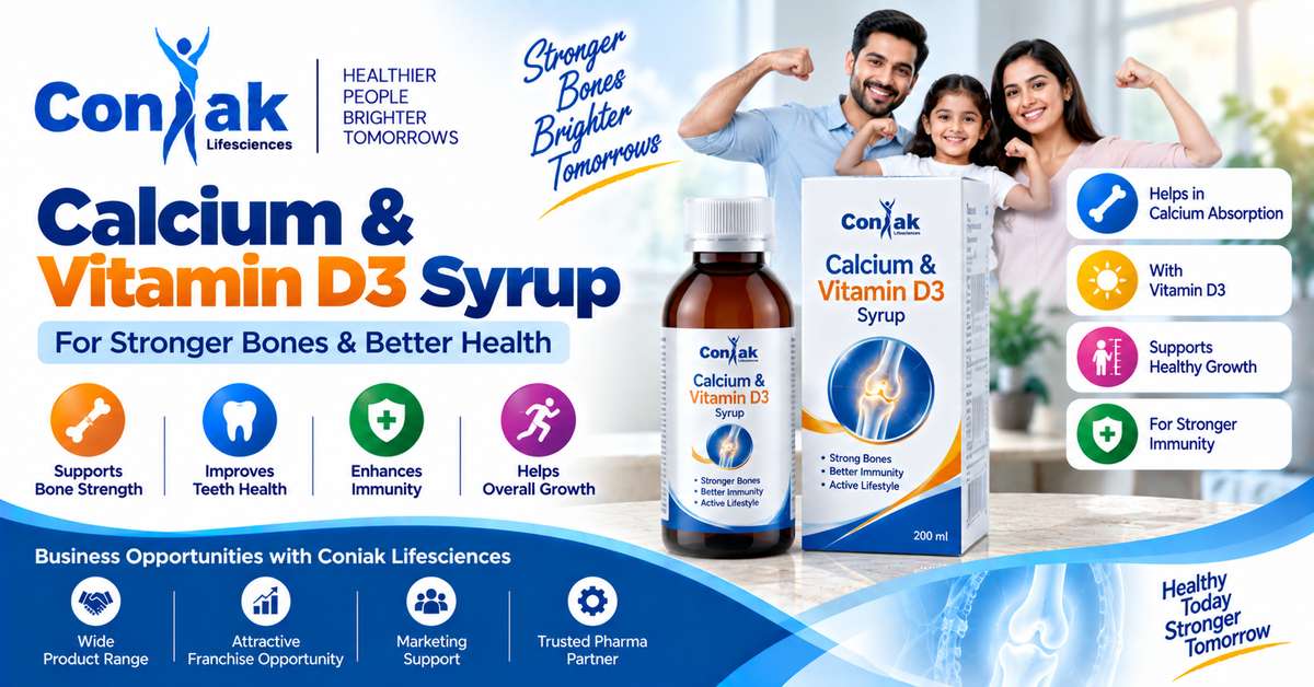 Calcium and Vitamin D3 Syrup Benefits and Uses – Coniak Lifesciences